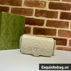 Gucci GG Marmont mini shoulder bag 699757 white