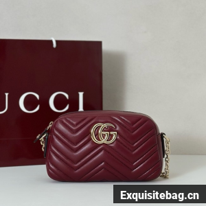 Gucci GG Marmont small camera bag 855273 Rosso Ancora red