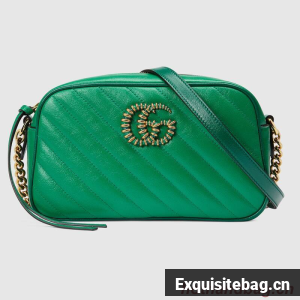 Gucci GG Marmont small shoulder bag 447632 Bright green