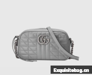 Gucci GG Marmont small shoulder bag 447632 Dark grey