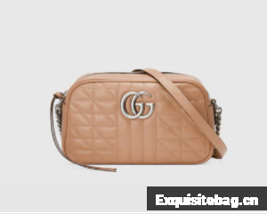 Gucci GG Marmont small shoulder bag 447632 Rose beige