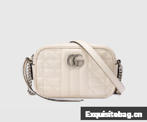 Gucci GG Marmont small shoulder bag 447632 white