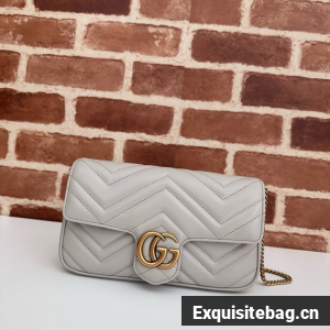 Gucci GG Marmont small shoulder bag 751526 light gray