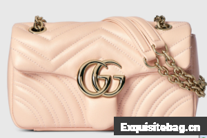 Gucci GG Marmont small shoulder bag 837280 Pale pink