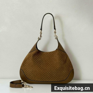 Gucci GG Marmont suede shoulder bag 834981 brown