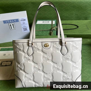 Gucci GG Matelasse leather medium tote 631685 white