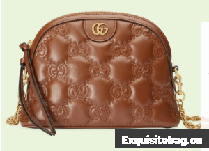 Gucci GG Matelasse leather shoulder bag 702229 Light brown