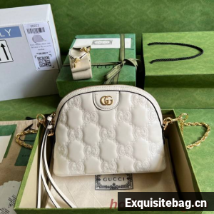 Gucci GG Matelasse leather shoulder bag 702229 white