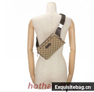 Gucci GG Original GG Leather belt bag 449174 Brown