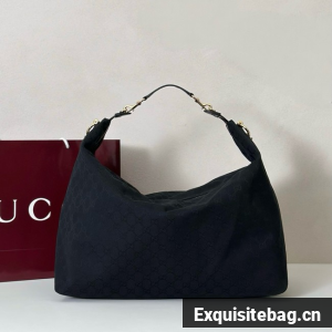 Gucci GG Supreme canvas Hobo Top Handle Bag 864485 black