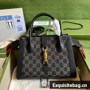 Gucci GG denim tote bag 685129 Black