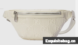 Gucci GG embossed belt bag 658582 white