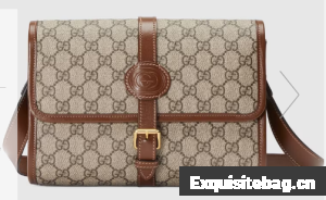 Gucci GG messenger bag with Interlocking G 745679 Brown