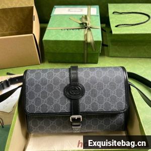 Gucci GG messenger bag with Interlocking G 745679 black