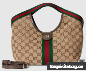 Gucci Giglio small tote bag 860845 beige and brown GG canvas