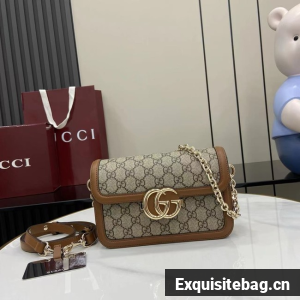 Gucci Go small shoulder bag 826761 brown