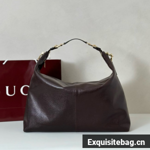 Gucci Hobo Top Handle Bag 864485 dark brown