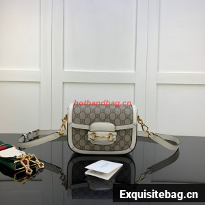 Gucci Horsebit 1955 GG mini bag 658574 white