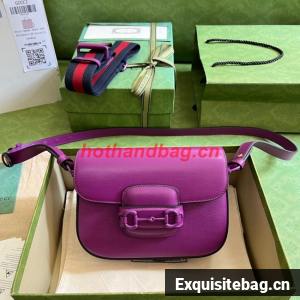 Gucci Horsebit 1955 small shoulder bag 726226 Purple