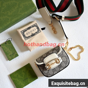 Gucci Horsebit 1955 strap wallet 699760 white