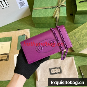 Gucci Horsebit 1955 wallet with chain 621892 purple