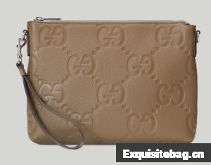 Gucci JUMBO GG MEDIUM MESSENGER BAG 696009 Taupe