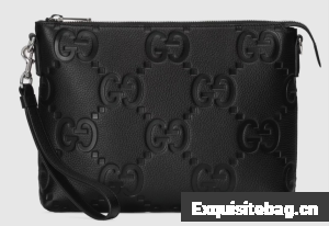 Gucci JUMBO GG MEDIUM MESSENGER BAG 696009 black