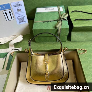 Gucci Jackie 1961 lame mini bag 675799 gold