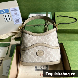 Gucci Large shoulder bag with Interlocking G 696011 Beige