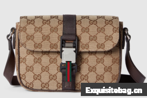 Gucci MINI GG CROSSBODY BAG 802100 Brown