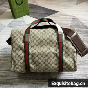 Gucci Medium duffle bag with Web 799871 brown