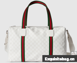Gucci Medium duffle bag with Web 799871 white