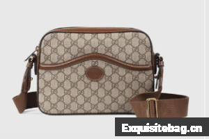 Gucci Messenger bag with Interlocking G 675891 brown