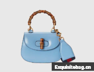 Gucci Mini top handle bag with Bamboo 686864 Blue