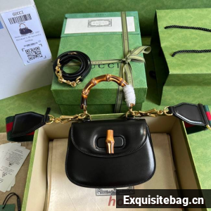 Gucci Mini top handle bag with Bamboo 686864 black