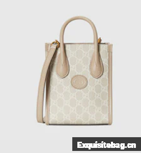 Gucci Mini tote bag with Interlocking G 671623 Beige
