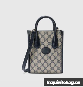 Gucci Mini tote bag with Interlocking G 671623 Blue