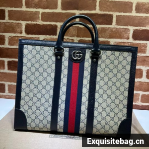 Gucci OPHIDIA LARGE TOTE BAG 724665 Blue&black