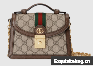 Gucci OPHIDIA MINI SHOULDER BAG 696180 brown