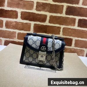 Gucci OPHIDIA MINI SHOULDER BAG 696180 dark blue
