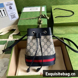Gucci Ophidia GG mini bucket bag 550620 Blue