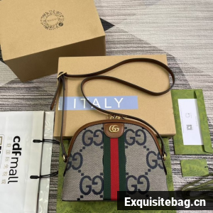 Gucci Ophidia Small Shoulder Bag 499621 blue&brown