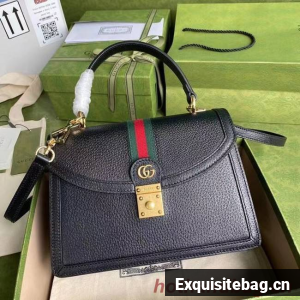 Gucci Ophidia small top handle bag with Web 651055 black