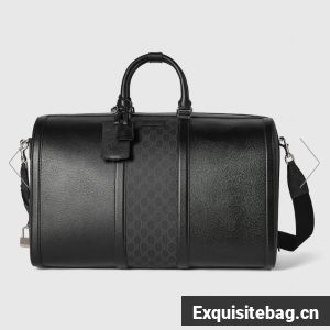 Gucci Original Leather GG Supreme Travel Bag 795457 Black