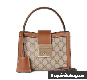 Gucci Padlock small top handle bag 841653 brown