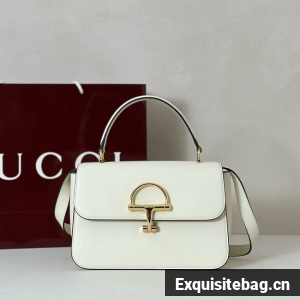 Gucci Siena medium top handle bag 855535 white