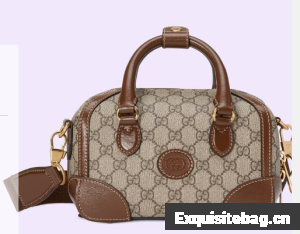 Gucci Small duffle bag with Interlocking G 723307 brown