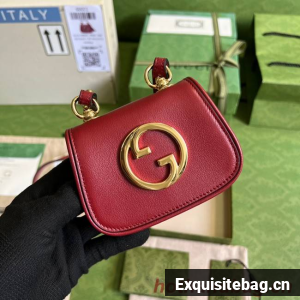 Gucci mini Blondie card case wallet 698635 Burgundy