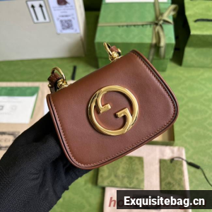 Gucci mini Blondie card case wallet 698635 brown