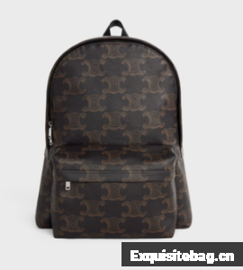 CELINE MEDIUM BACKPACK IN TRIOMPHE CANVAS XL 188382 BLACK